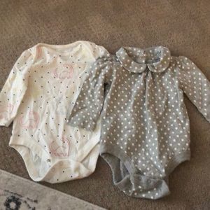 Baby Gap 3-6 Month Onesies & Gymboree Pink Hoodie